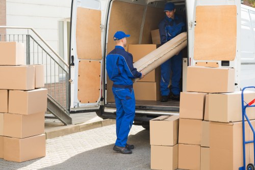 Moving team preparing a Finchley home relocation