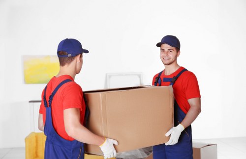 Removal company team preparing a local move in Finchley