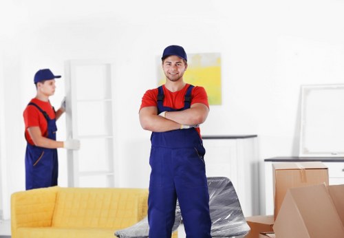 Professional packing boxes prepared for a Finchley home move