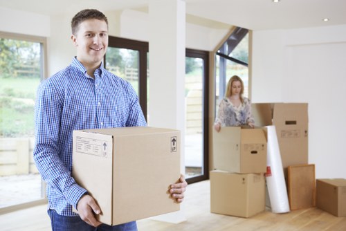 Careful packing and protection for fragile items in a flat removal