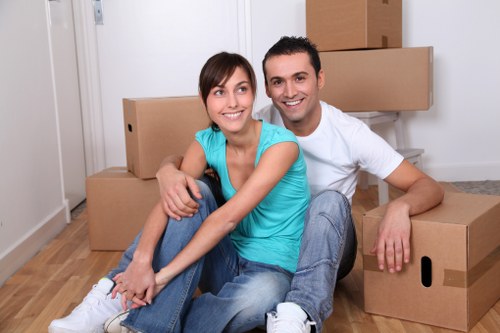 A removals van loading furniture for a Finchley house move