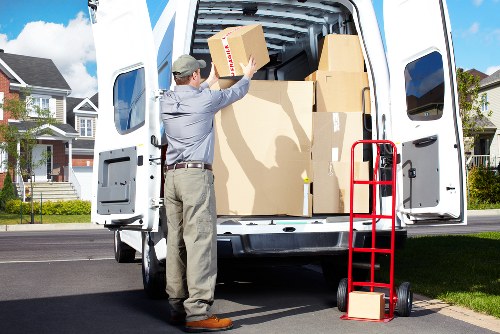 Secure transport inside a Finchley removal van