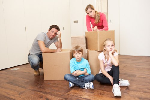 Removal company team preparing a Finchley move
