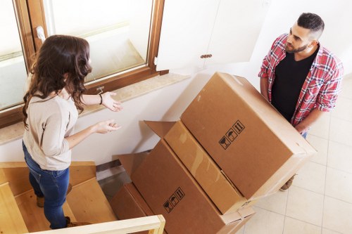 Loading office furniture for a local Finchley business move