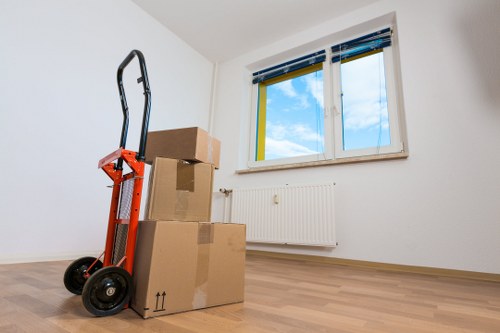 Removal van outside a Finchley property during relocation