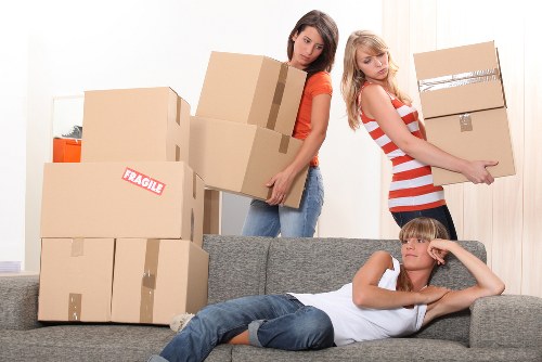 Organized moving boxes stacked for a smooth Finchley removal