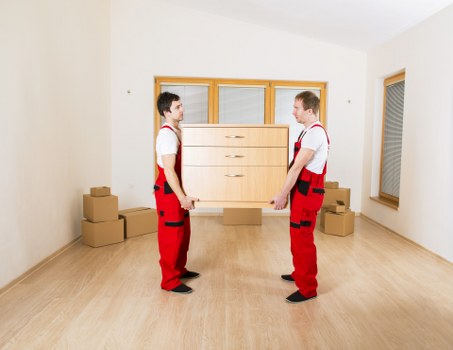 Professional movers loading furniture for same day removals in Finchley