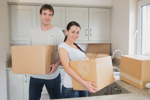 Team completing a pre-move risk assessment at a Finchley property